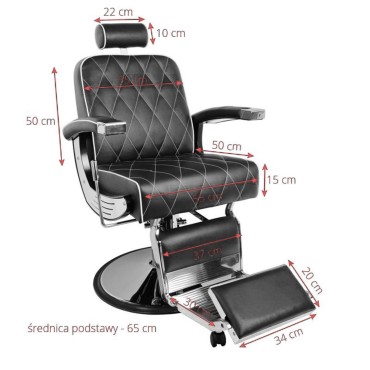 Gabbiano Barber Chair Imperial Black