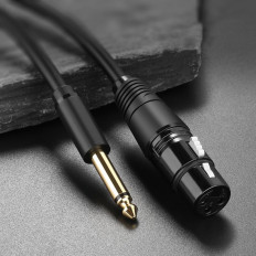 Audio Audio audio kabelis mikrofonam XLR sievietei - 6,35 mm vīrietis Jack 3M Black