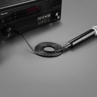 AUDIO AUDIO AUDIO CABLE FÖR MICROPHONE XLR Kvinna - 6.35 mm Man Jack 3m Svart