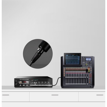 Paplašināšanas kabelis XLR 5M melnā audio kabeļu kabelim