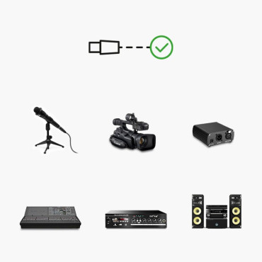Paplašināšanas kabelis XLR 5M melnā audio kabeļu kabelim