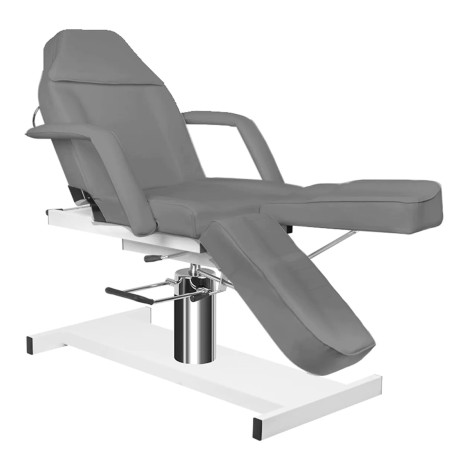 Fauteuil cosmétique hydraulique A 210c gris pour pédicure — vue latérale