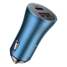 Fast Car Caricabatterie 40W PD QC USB-C / USB + Cable per iPhone Blue