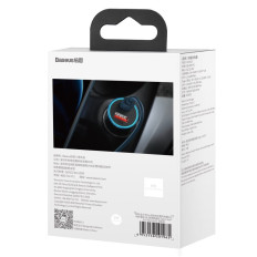 Carregador de carro rápido 40W PD QC USB-C / USB + cabo para iPhone Blue