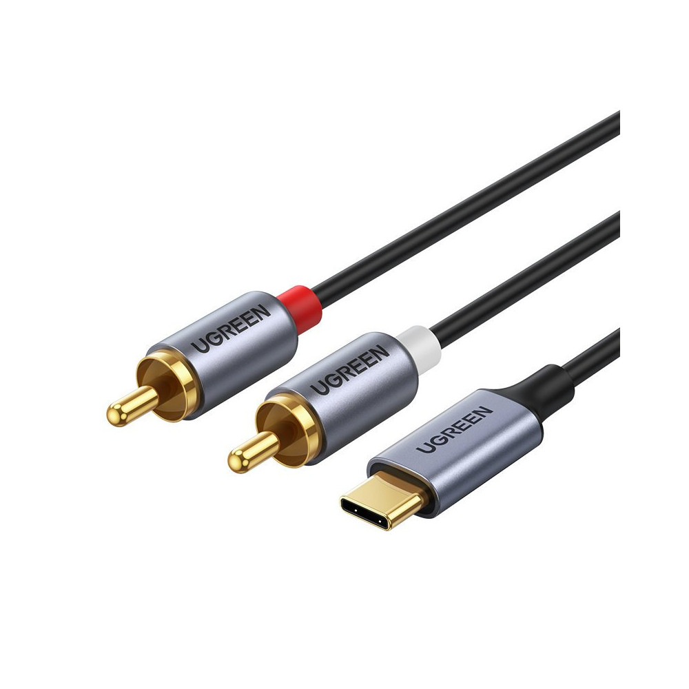 Kabelski audio audio audio muški - 2RCA muški 1.5m siva