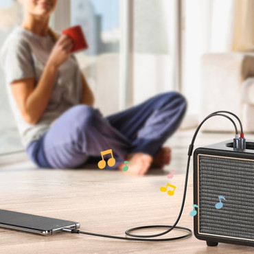 Kabelski audio audio audio muški - 2RCA muški 1.5m siva