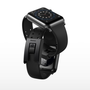 Pulseira de faixa de cinta para Apple Assista 3/4/5/6 / SE 38-40mm Slip-thru Black