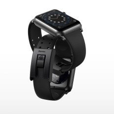 Pulseira de faixa de cinta para Apple Assista 3/4/5/6 / SE 38-40mm Slip-thru Black