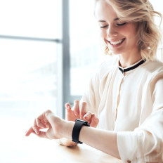 Strap band armband till Apple Titta på 3/4/5/6 / se 38-40mm Slip-Thru Black