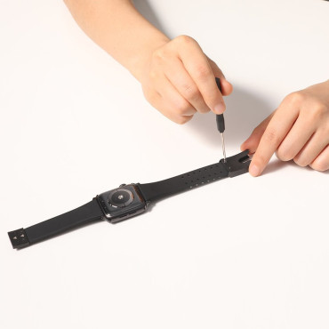Strap band armband till Apple Titta på 3/4/5/6 / se 38-40mm Slip-Thru Black