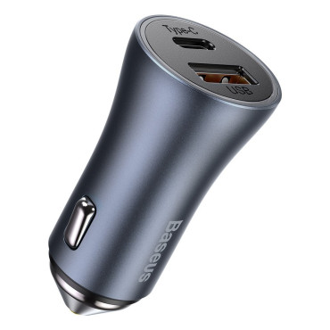 Hitri Car Charger 40W PD QC USB-C / USB + USB-C kabelski kabel