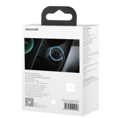 Hurtig bil oplader 40W PD QC USB-C / USB + USB-C-kabel grå