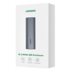 Pocket Hus för SSD M.2 SUPERSPEED 10GBPS + USB-C-kabel 0.5m grå