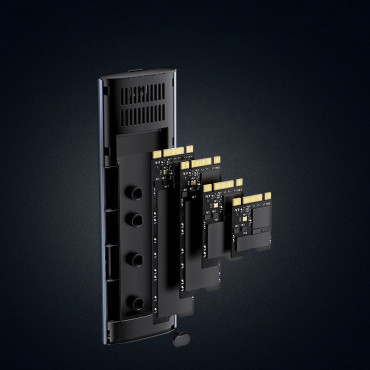 Pocket Hus för SSD M.2 SUPERSPEED 10GBPS + USB-C-kabel 0.5m grå