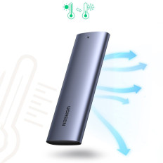 Pocket Hus för SSD M.2 SUPERSPEED 10GBPS + USB-C-kabel 0.5m grå
