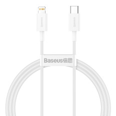 Kabeldraad voor iPhone USB Type C - Lightning Power Levering 20W 1m wit