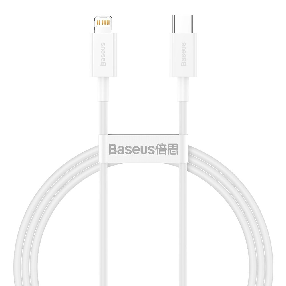 Kabeldraad voor iPhone USB Type C - Lightning Power Levering 20W 1m wit