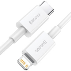 Kabelinė viela iPhone USB tipo C - Žaibo maitinimo pristatymas 20W 1M baltas