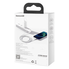 Kaabli traat iPhone USB Tüüp C - Lightning Power Tellimus 20W 1M valge