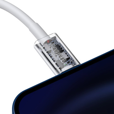 Kabelinė viela iPhone USB tipo C - Žaibo maitinimo pristatymas 20W 1M baltas