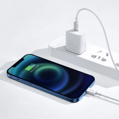 Kabelinė viela iPhone USB tipo C - Žaibo maitinimo pristatymas 20W 1M baltas