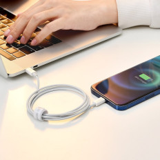 Kabelinė viela iPhone USB tipo C - Žaibo maitinimo pristatymas 20W 1M baltas