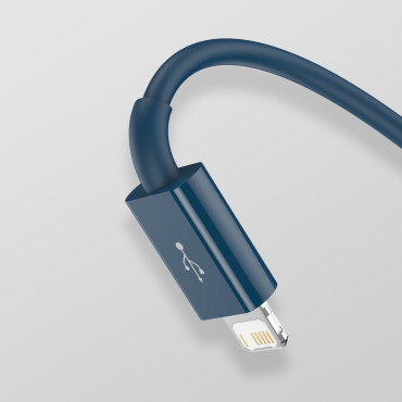 3in1 kabelis USB universalus kabelis - Žaibas / USB-C / Micro USB 3.5a 1.5m Blue