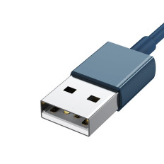 3in1 kabelis USB universalus kabelis - Žaibas / USB-C / Micro USB 3.5a 1.5m Blue