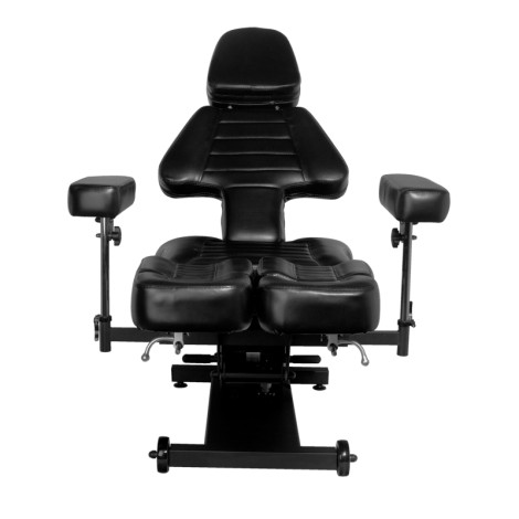Sillón eléctrico profesional para tatuajes Pro Ink 606 negro — vista frontal