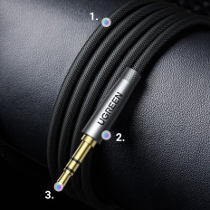 Forlengelseskabel for AUX-kabelen 3.5mm Mini jack 1m