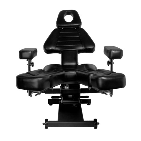 Sillón eléctrico profesional para tatuajes Pro Ink 606 negro — vista frontal