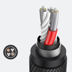 AUX 3.5MM Kábel Distribútor Slúchadlá a ženský mikrofón 20cm čierny