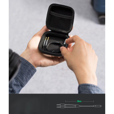 AUX 3,5 mm Vrouwelijke kabelverdeler voor hoofdtelefoons en microfoon 20cm zwart