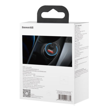 Fast Car Caricabatterie USB-C USB 40W PD QC SCP FCP AFC + Cavo USB-C - Fulmine grigio