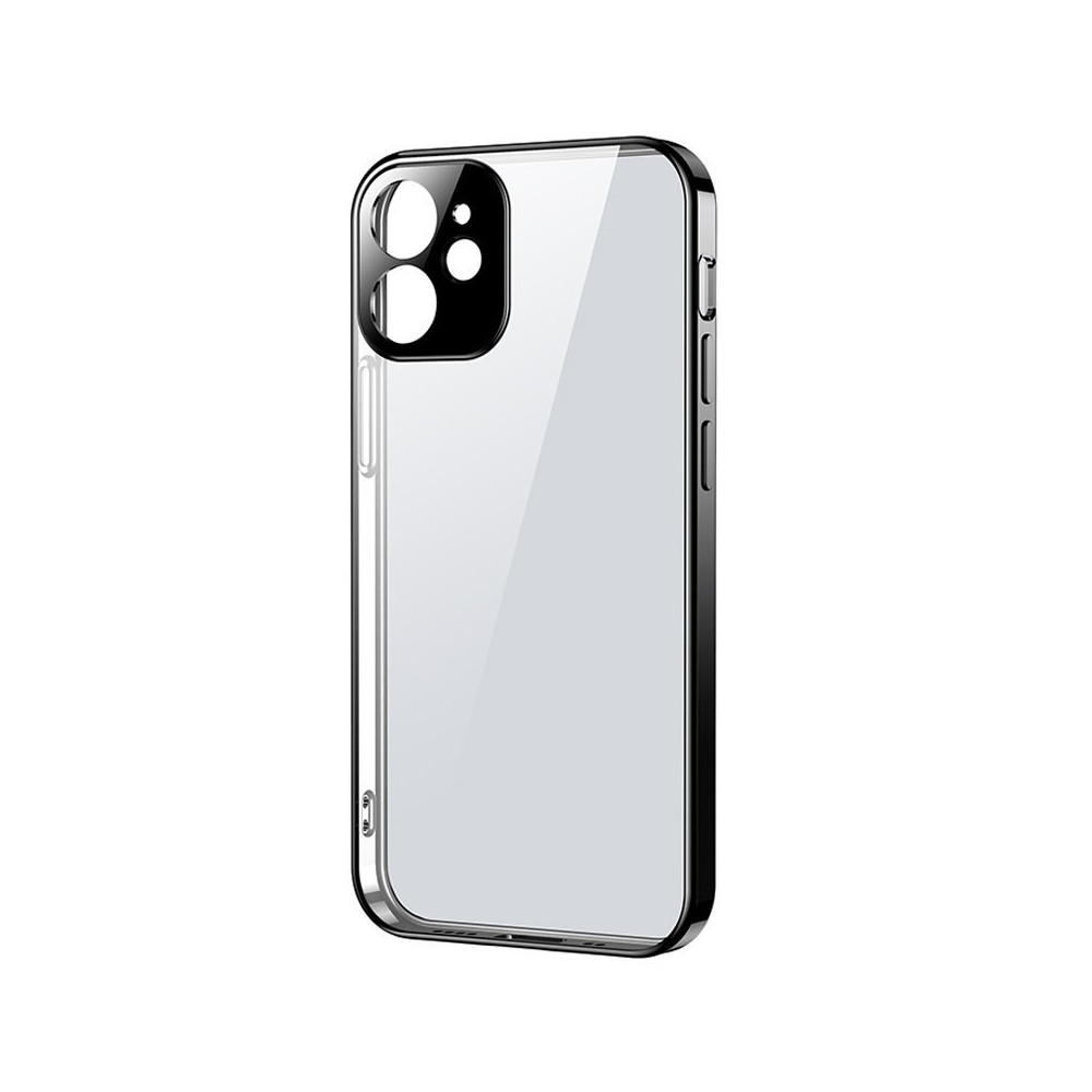 Ultra Tynt gjennomsiktig tilfelle med metallramme for iPhone 12 Mini Black