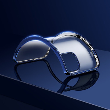 NBS Ultra λεπτή διαφανή περίπτωση με μεταλλικό πλαίσιο για το iPhone 12 Mini Black