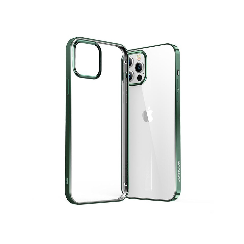 NBS Ultra ohut läpinäkyvä kotelo metallinen kehys iPhone 12 Pro max Green