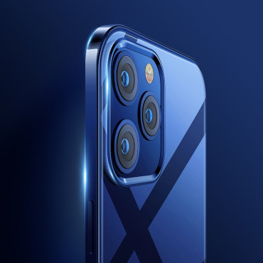 Nbs ultra dunne transparante behuizing met metalen frame voor iPhone 12 pro max groen