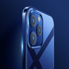 Nbs ultra dunne transparante behuizing met metalen frame voor iPhone 12 pro max groen
