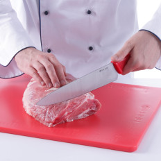 HACCP főzött kést nyers húsra 320mm - piros - Hendi 842621