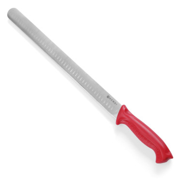 Faca de presunto e salmão HACCP para carne crua 490mm - vermelho - HENDI 842928