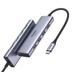 6IN1 Multifunktionale USB-C-Hub - 3x USB-HDMI-4K-SD- und TF-Kartenleser