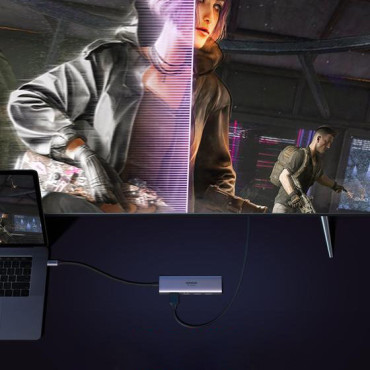 6in1 Πολυλειτουργικό USB-C HUB - 3X USB HDMI 4K SD και TF Reader καρτών