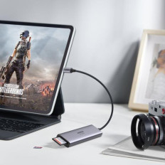 6in1 Hub USB-C multifuncional - 3x USB HDMI 4K SD e leitor de cartão TF