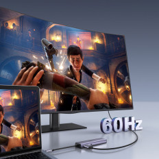 7W1 Multifunctionele USB-C-hub - 2x USB HDMI 4K SD- en TF USB-C RJ45 1GBPS-kaartlezer