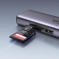 7W1 Multifunkčný USB-C HUB - 2x USB HDMI 4K SD a TF USB-C RJ45 1GBPS CARD CARD
