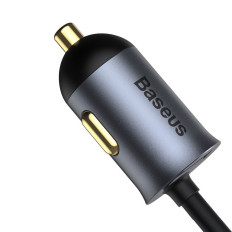 Φορτιστής αυτοκινήτου 3x USB + USB-C 120W PPS QC PD γκρι