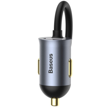 Carregador de carro 3x USB + USB-C 120W PPS QC PD Cinza
