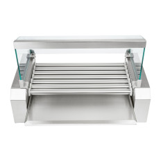 Ρολό σχάρας με καπάκι roller grill θερμαντήρας για λουκάνικα 7 ρολών