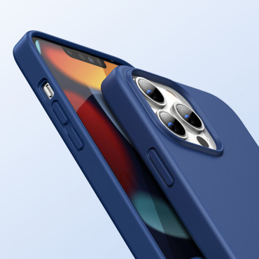 Gummi elastisk silikone taske iphone 13 Pro Blue